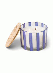 AF1205EU Al Fresco Toupe Glass Candle Paddywax - Rosemary Sea Salt 340gr